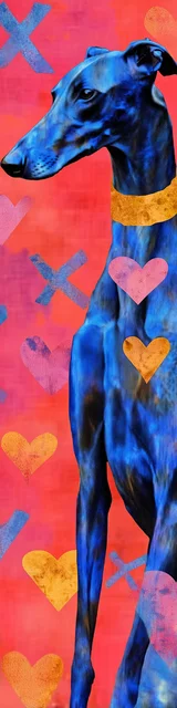 Free printable dog bookmark featuring red bookmark for racing dog